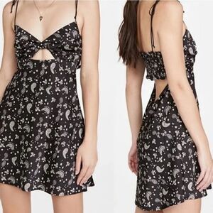For Love & Lemons Paisley Cutout Mini Dress
